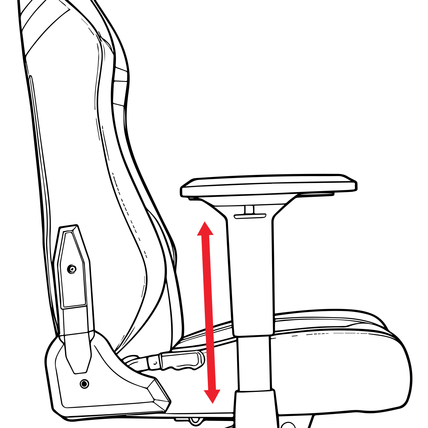 Maxx 5d armrest up down